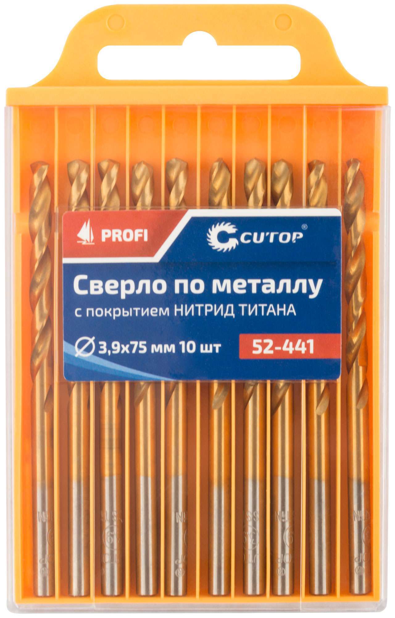 купить Сверло по металлу Cutop Profi с титановым покрытием, 3,9х75 мм (10 шт)