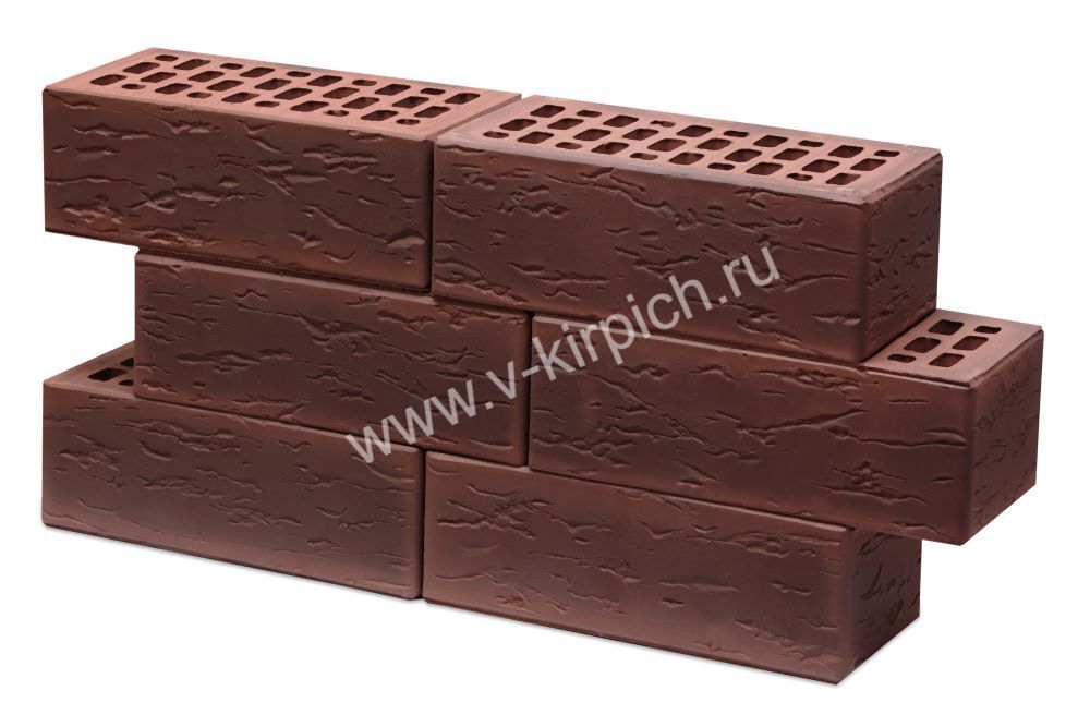 Кирпич лицевой керамический утолщенный антик руст М150