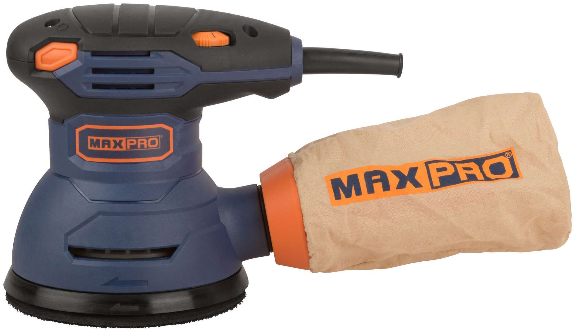 купить MAX-PRO Шлифмашина эксцентриковая 300 Вт; 5000-12000 об/мин; 125 мм; 1,2 кг; липучка; пылезащищенный выключатель; коробка