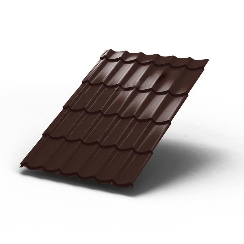 Металлочерепица «МАКСИ» Коричневый шоколад PURETAN® 0,5 мм