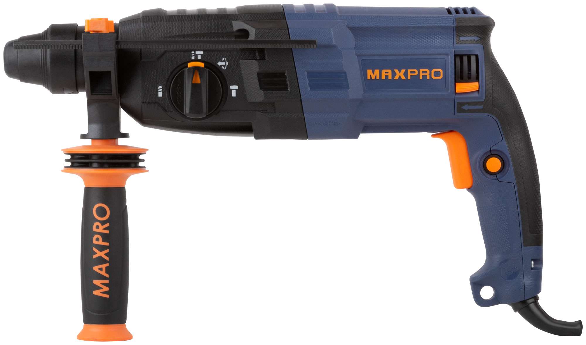 купить MAX-PRO Перфоратор монтажный 800 Вт; 0-1100 об/мин; 2,8 Дж; 3 режима; Д/Б/М-30/26/13; 3,4 кг; SDS-PLUS; антивибрационная ручка; резиновые вставки; рез