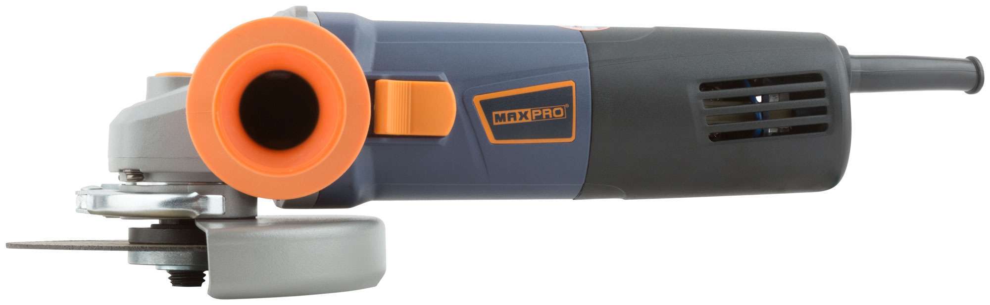 купить MAX-PRO Шлифмашина угловая 950 Вт; 3000-11000 об/мин; быстрозажимной кожух 125 мм; регулировка оборотов; антивибрационная ручка; дополнительные щетки;