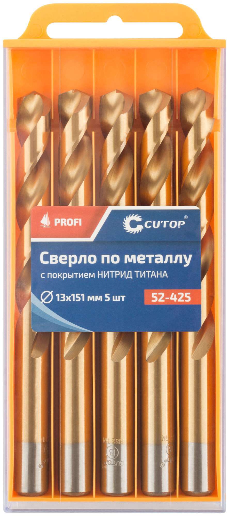 купить Сверло по металлу Cutop Profi с титановым покрытием, 13х151 мм (5 шт)