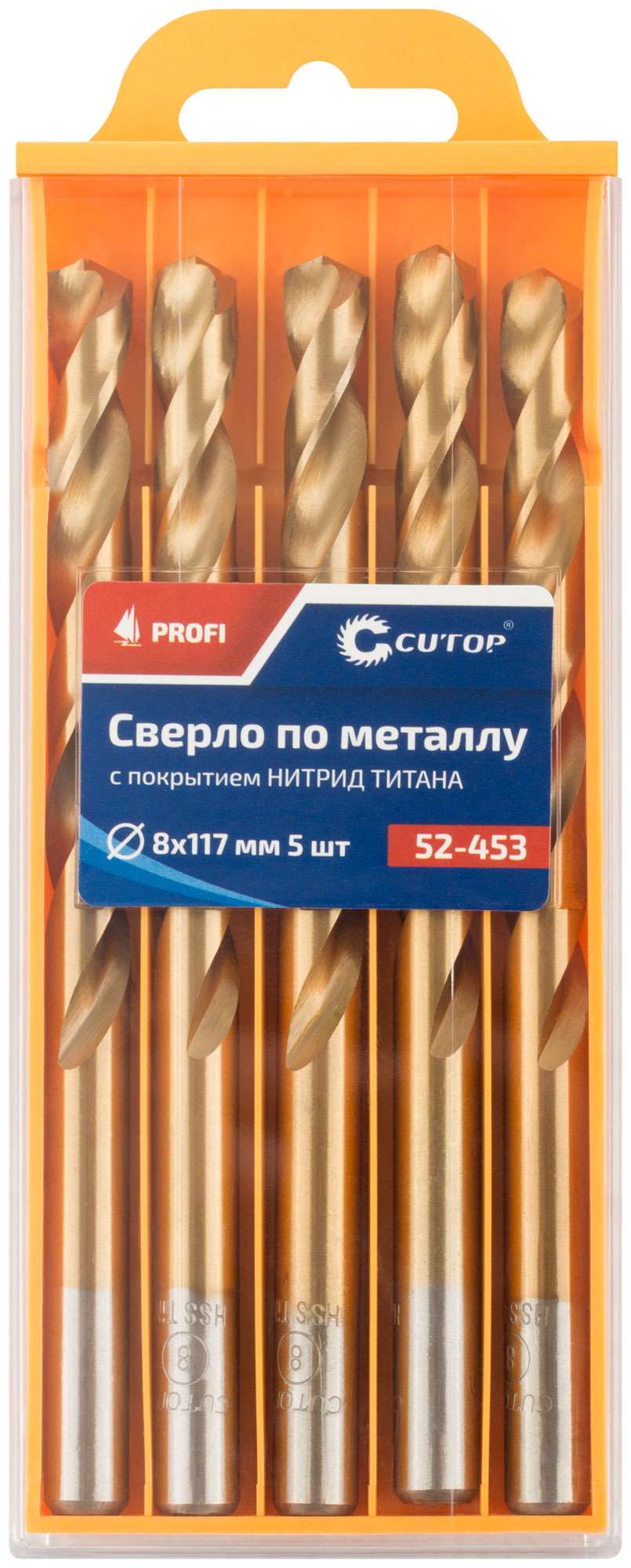 купить Сверло по металлу Cutop Profi с титановым покрытием, 8х117 мм (5 шт)