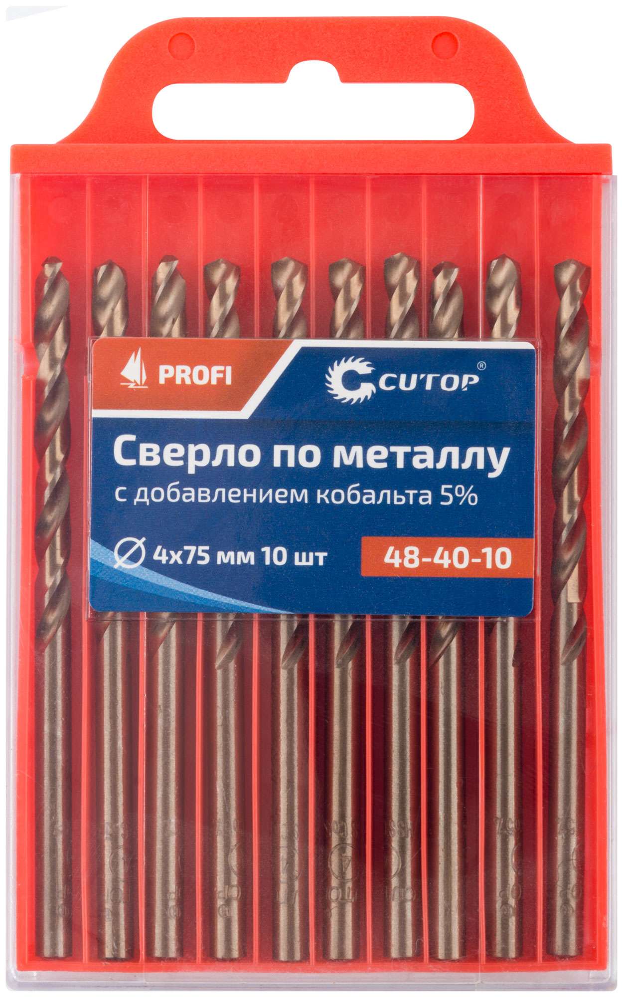 купить Сверло по металлу Cutop Profi с кобальтом 5%, 4 x 75 мм (10 шт)