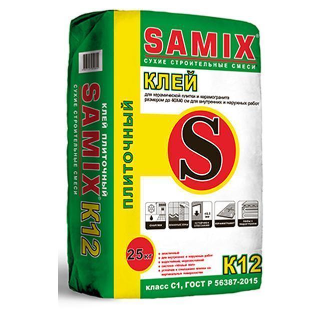 Клей плиточный SAMIX K12 25кг
