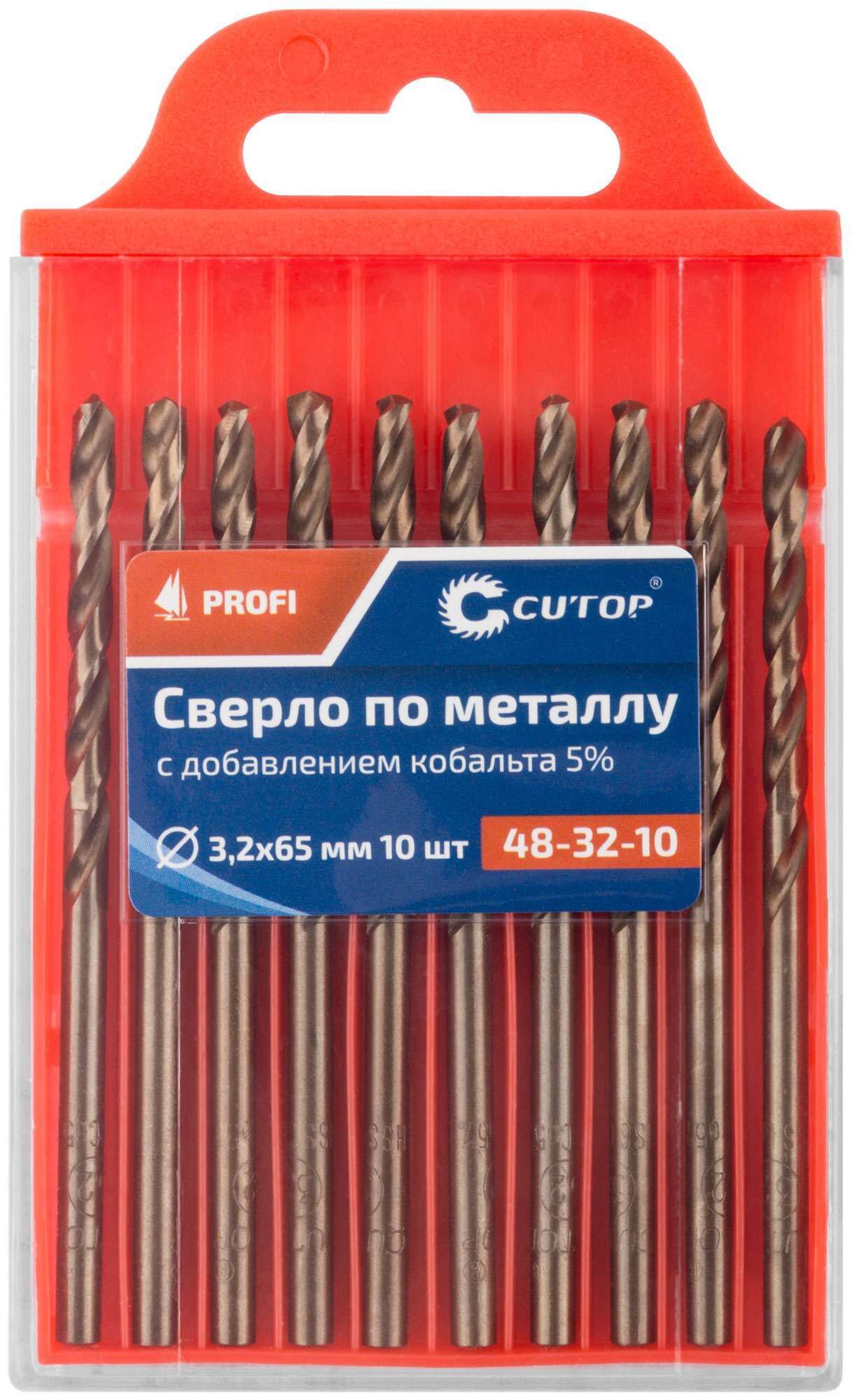 купить Сверло по металлу Cutop Profi с кобальтом 5%, 3,2 x 65 мм (10 шт)