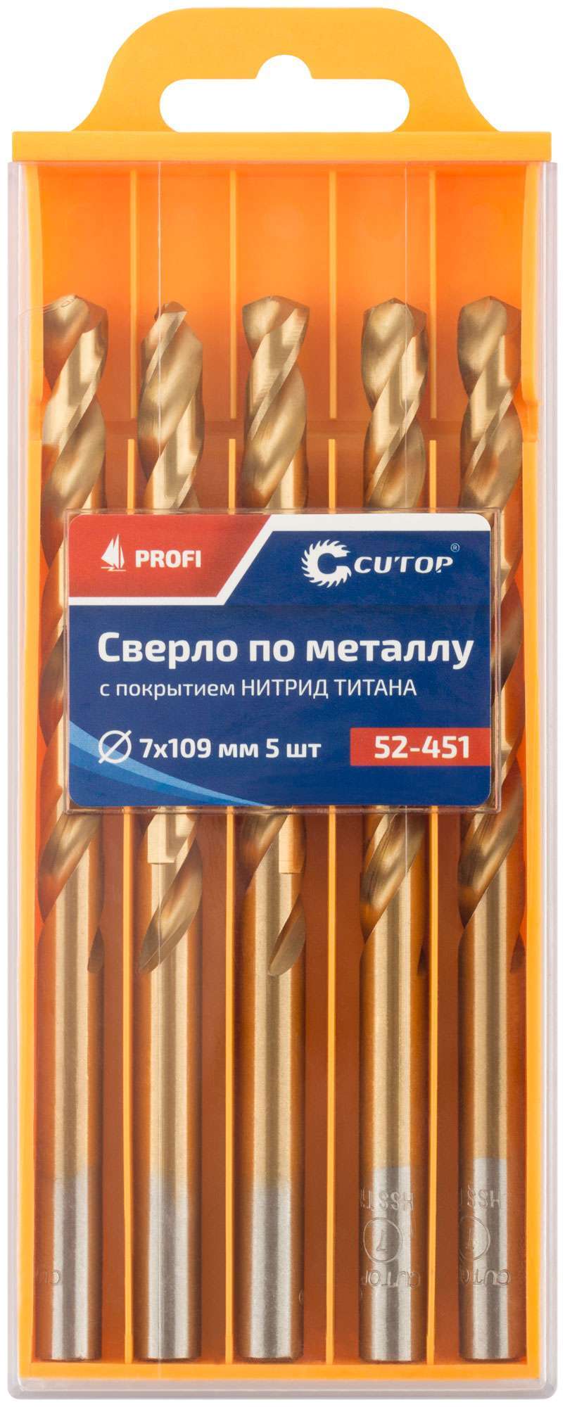 купить Сверло по металлу Cutop Profi с титановым покрытием, 7х109 мм (5 шт)