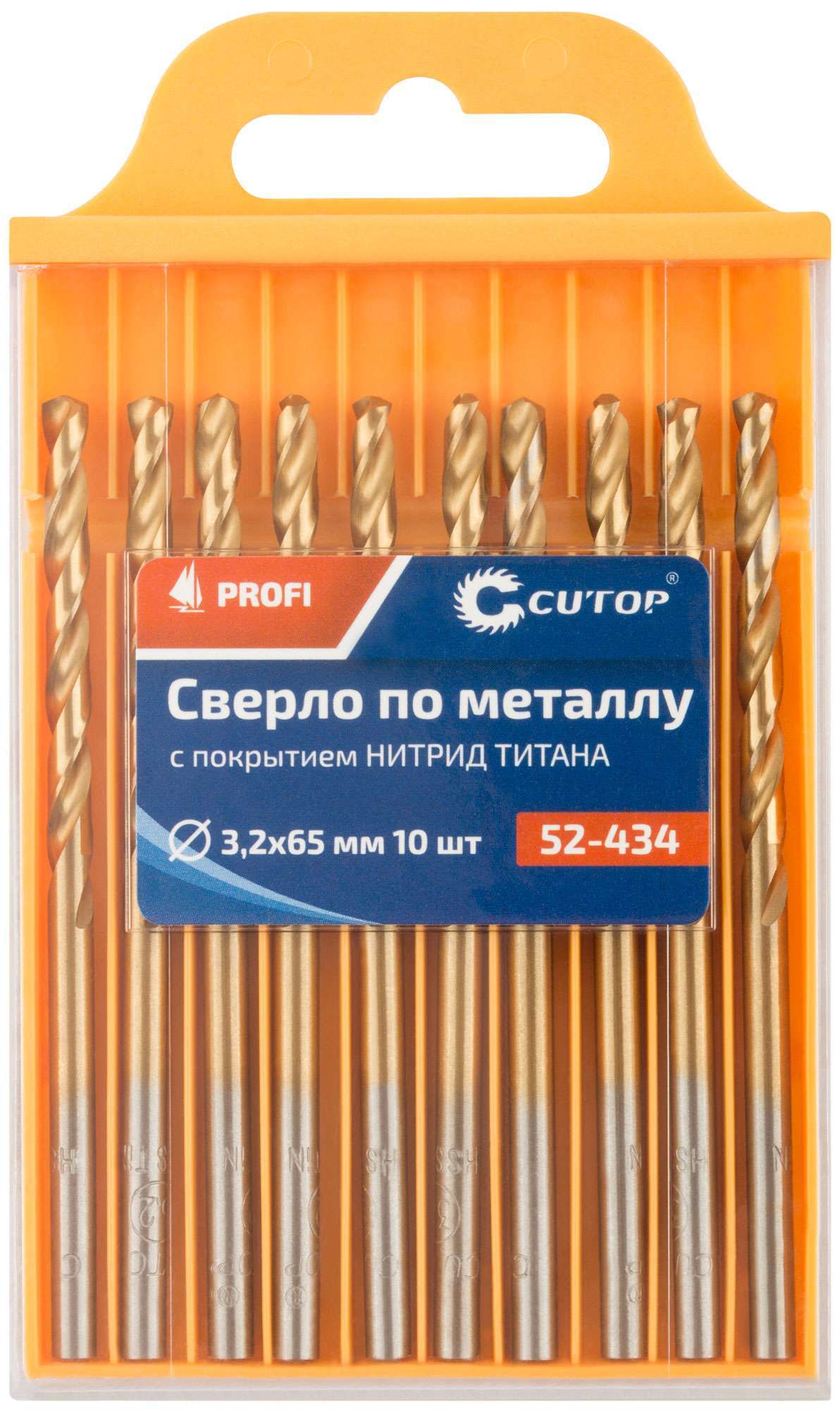 купить Сверло по металлу Cutop Profi с титановым покрытием, 3,2х65 мм (10 шт)