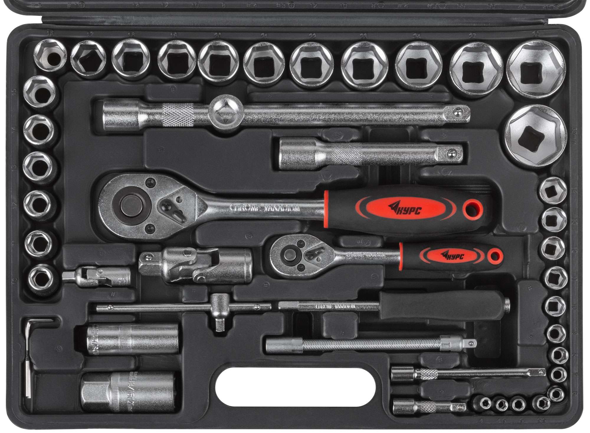 купить Набор инструмента автомобильный  94 шт. CrV 1/2"+1/4"