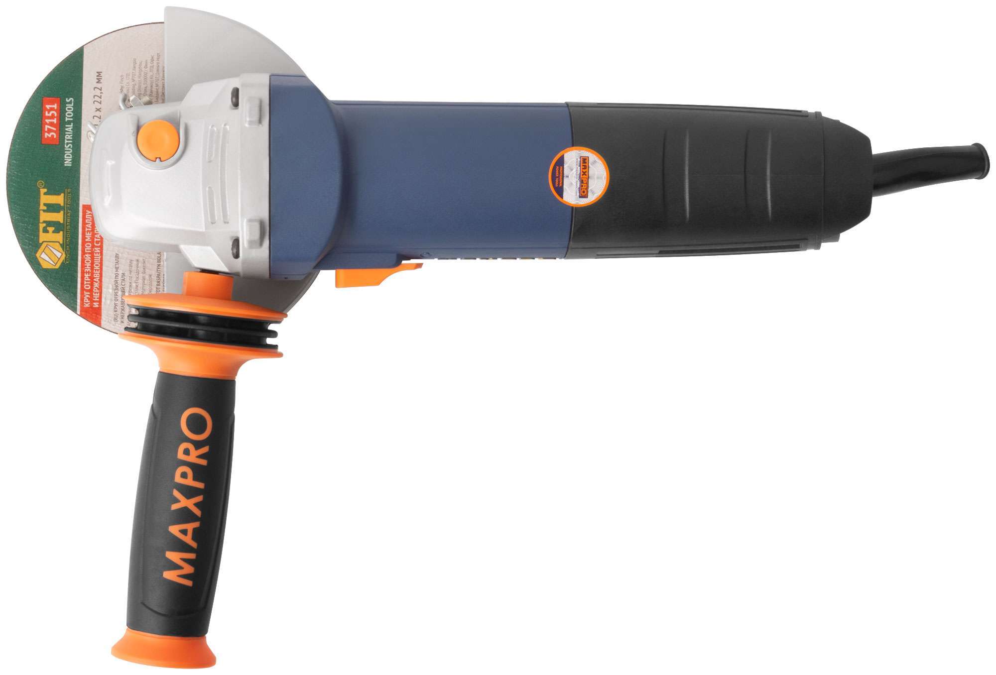 купить MAX-PRO Шлифмашина угловая 1200 Вт; 11500 об/мин; защитный кожух 125 мм; антивибрационная ручка; дополнительные щетки; 2,2 кг; кор.