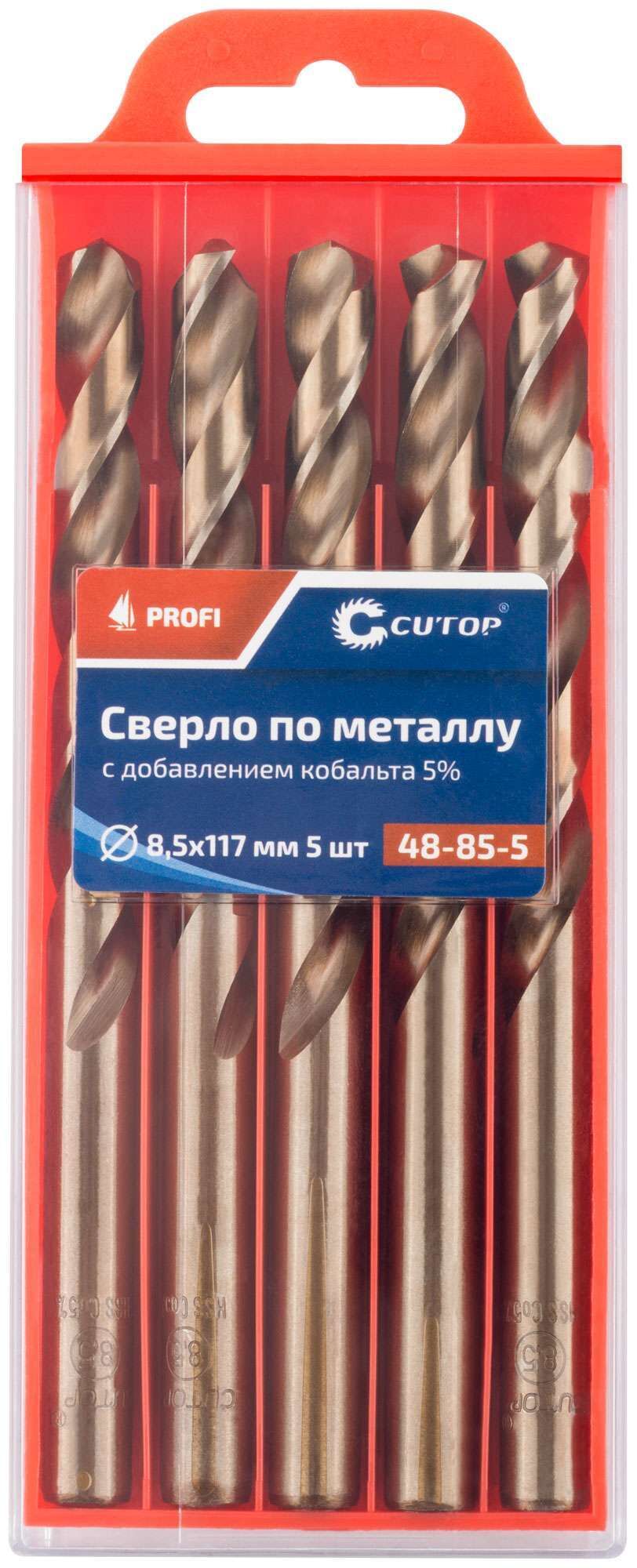 купить Сверло по металлу Cutop Profi с кобальтом 5%, 8,5 x 117 мм (5 шт)