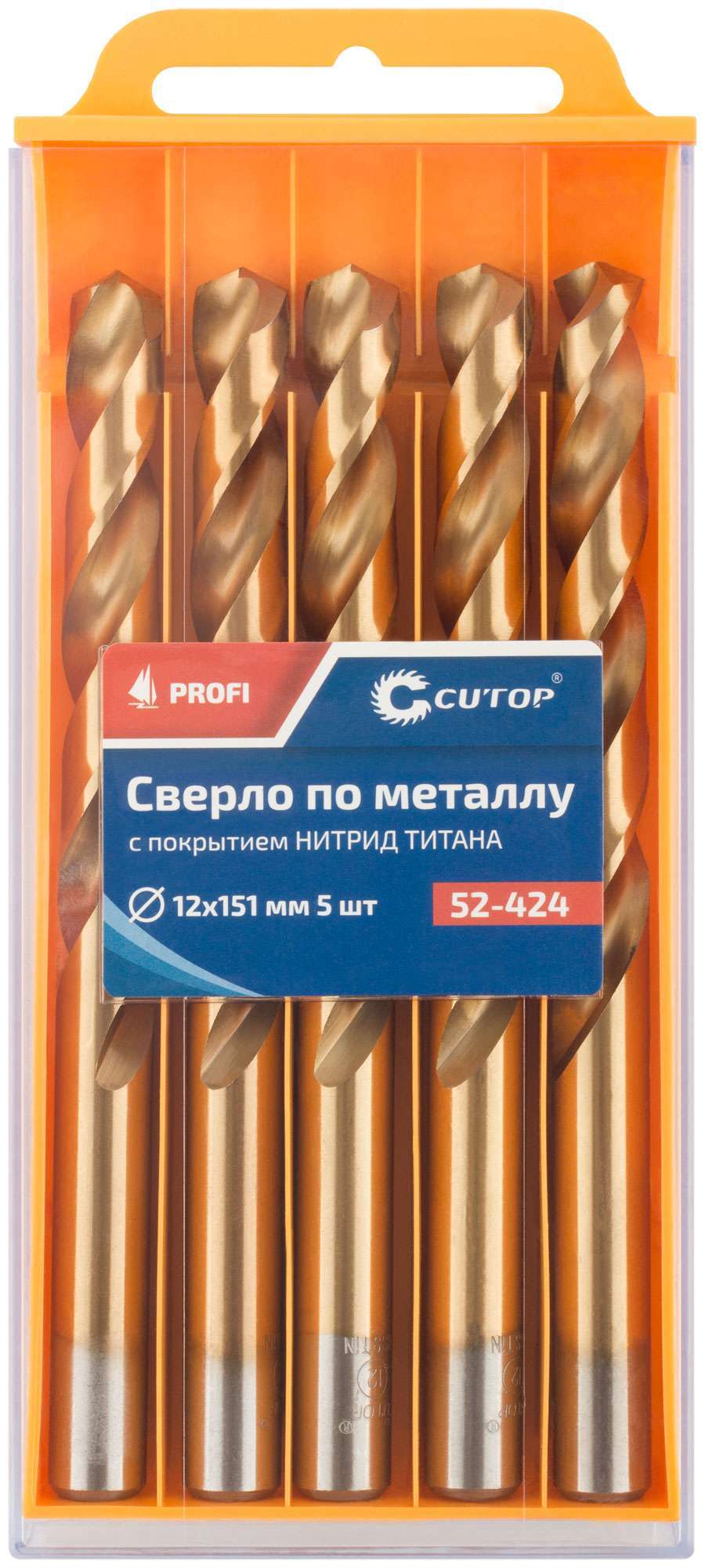 купить Сверло по металлу Cutop Profi с титановым покрытием, 12х151 мм (5 шт)