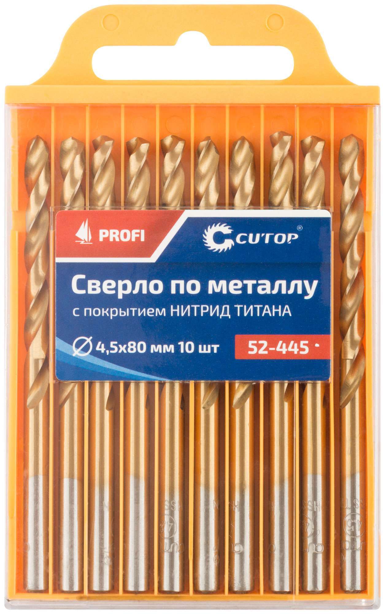 купить Сверло по металлу Cutop Profi с титановым покрытием, 4,5х80мм (10 шт)