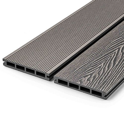 Террасная доска ДПК EasyDecking Вуд-Икс Старт 146×21×3010 Серый
